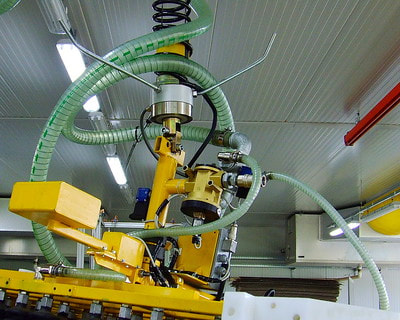 Picture of a newly installed industrial robot with specialized operations.